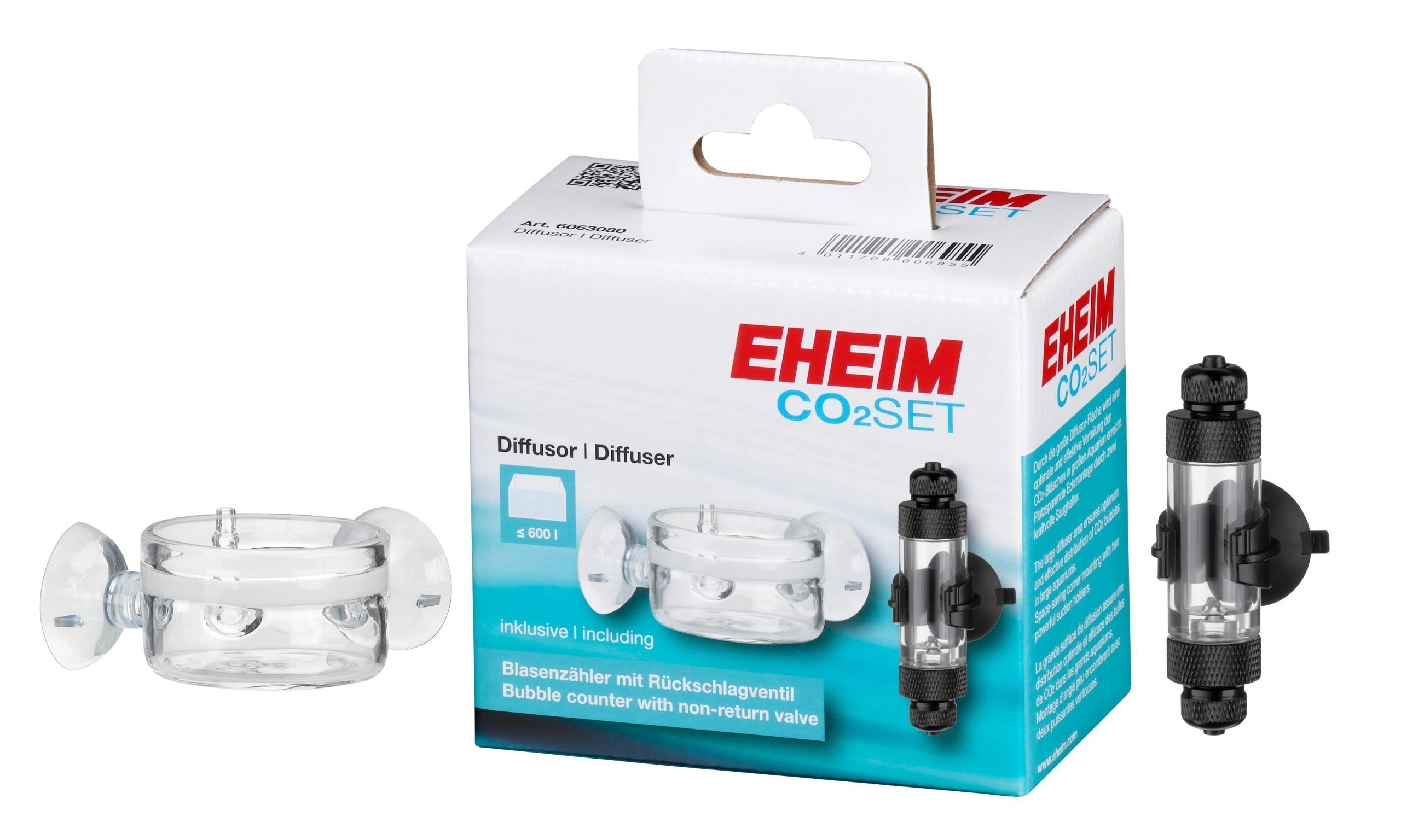 EHEIM difusor 600l y contador burbujas con válvula antirretorno para CO2SET600