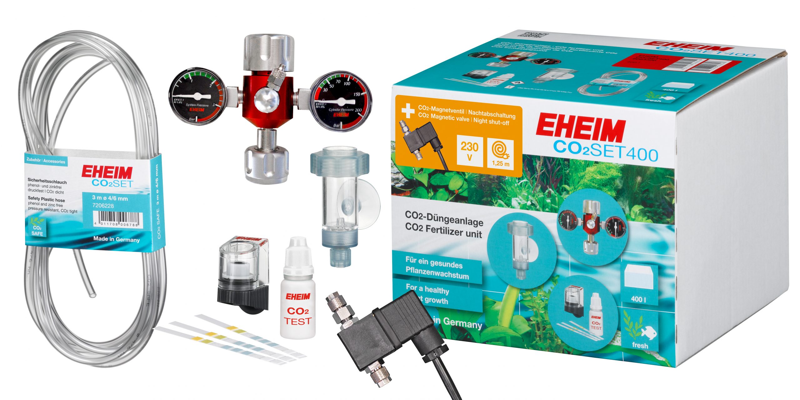 EHEIM CO2SET400 sin botella, con válvula magnética 230V