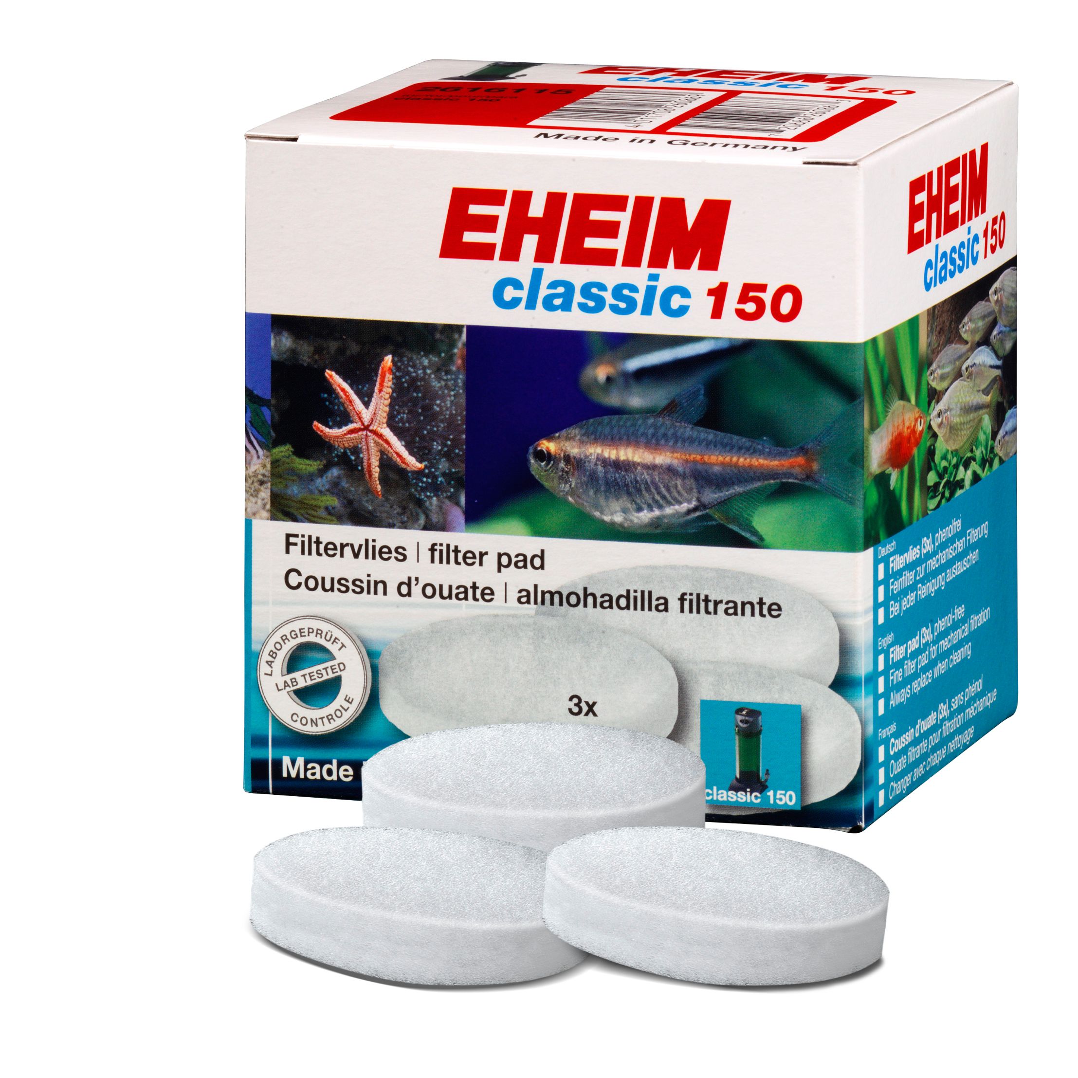 EHEIM almohadilla filtrante blanca (3 uds.) para classic 150 (2211)