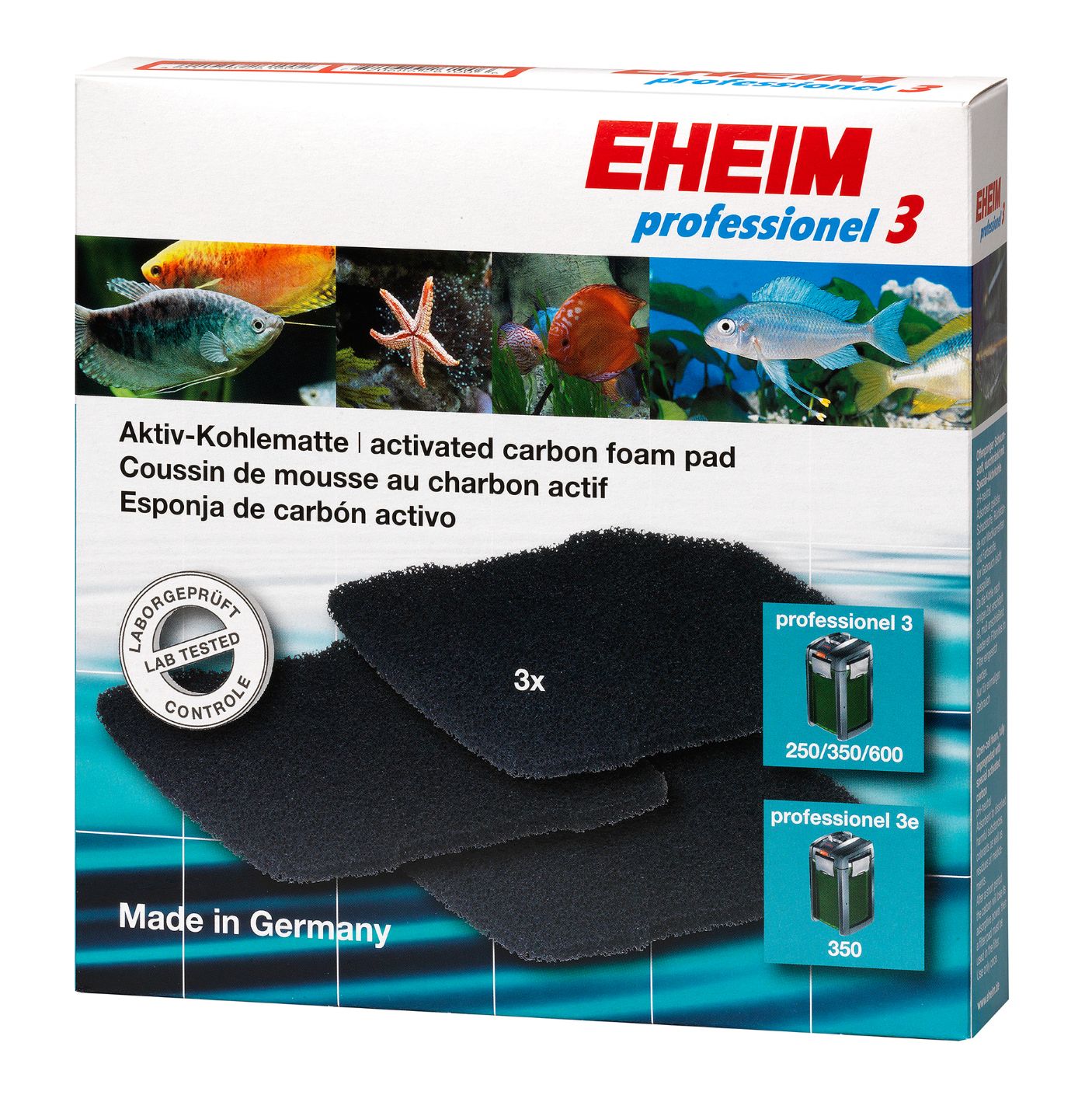 EHEIM esponja carbón (3u) prof.4+ 250/350/600, prof 5e 350