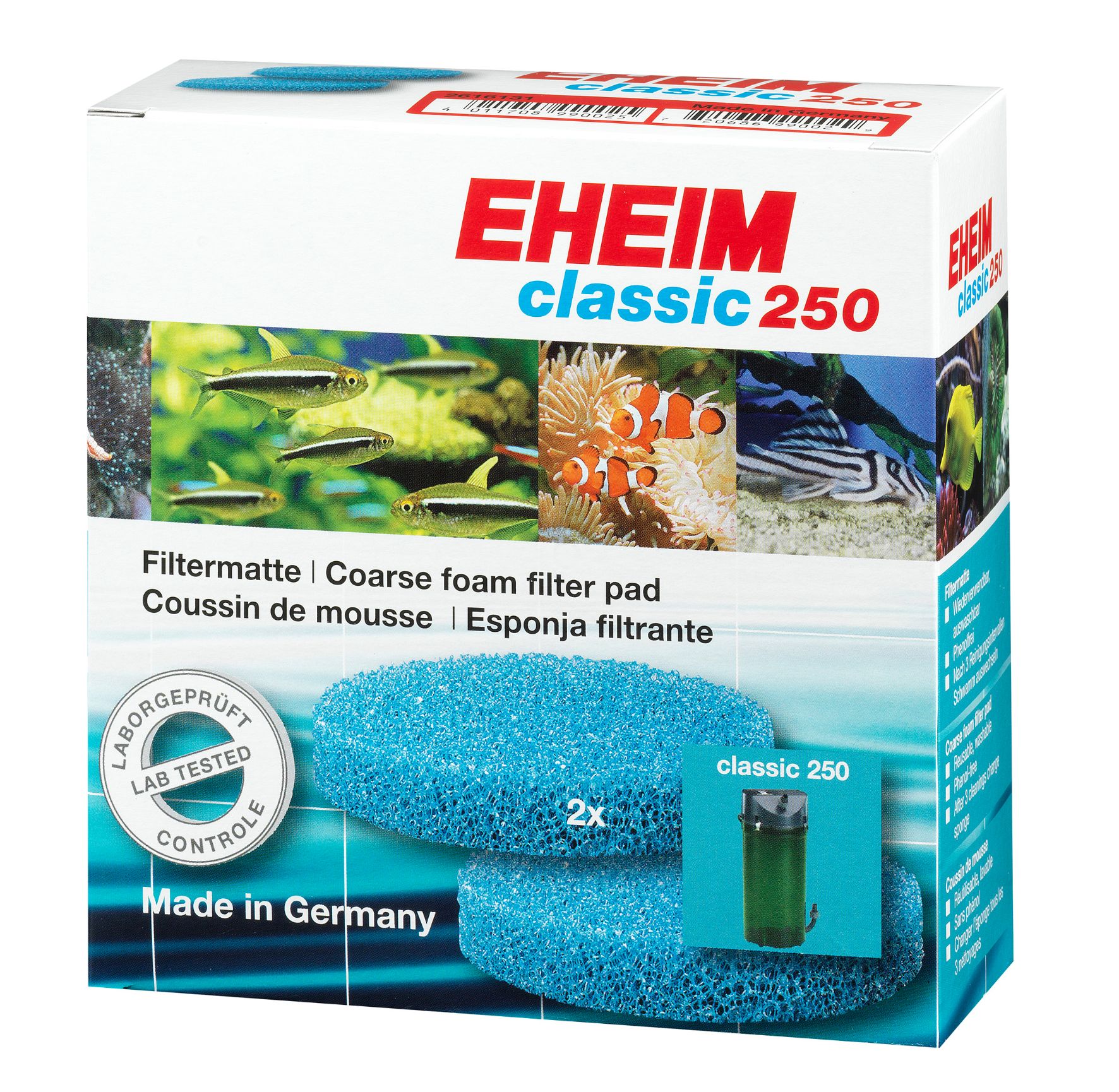 EHEIM esponja filtrante azul (2 uds.) para classic 250 (2213)