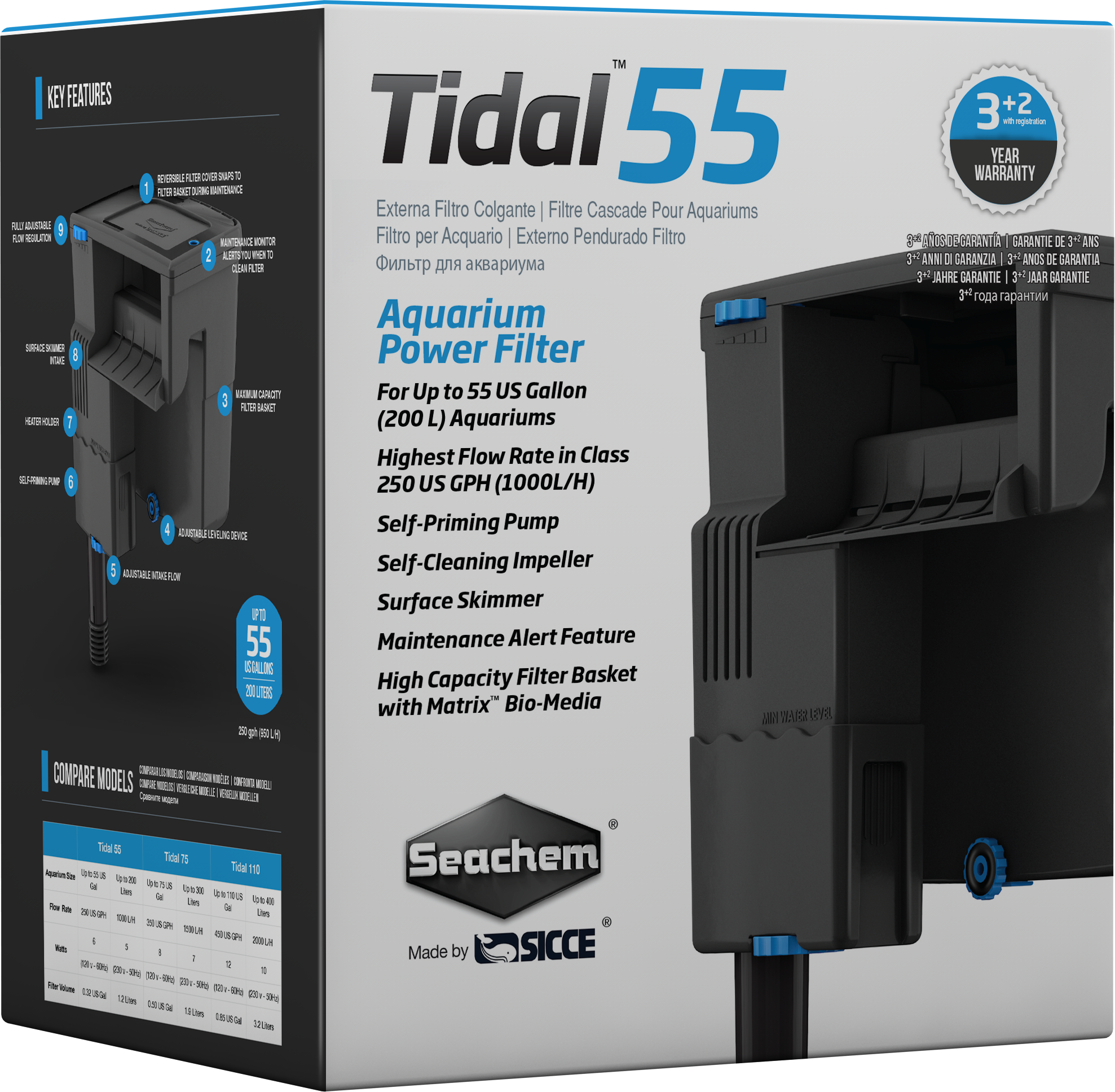 Filtro de cascada TIDAL 55