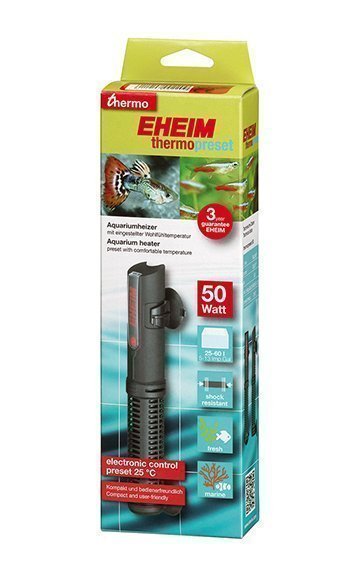 EHEIM thermopreset 50 - termocalentador preajustado a 25ºC para acuarios de hasta 60l